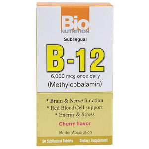 Bio Nutrition B12 Sublingual 6000 mcg (1x50 Tablets)