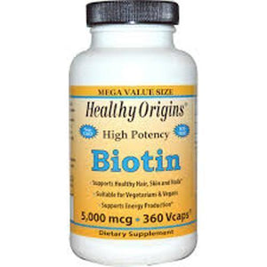 Healthy Origins Biotin 5000 mcg (360 Veg Caps)