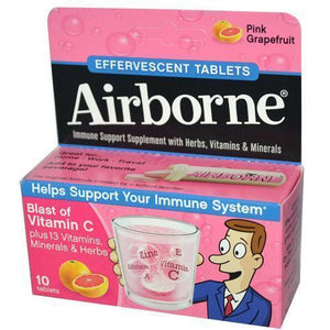 Airborne Effervescent Tablets with Vitamin C Pink Grapefruit (1x10 Tablets)