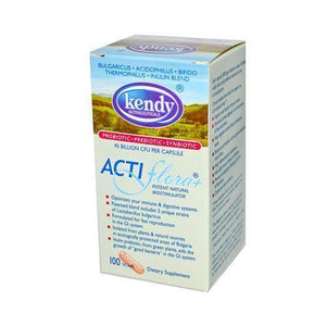 Kendy USA Prebiotic Probiotic Symbiotic ActiFlora Plus (100 Capsules)