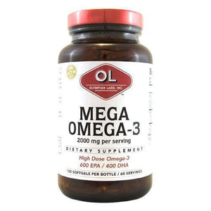 Olympian Labs Mega Omega-3 Fish Oils 2000 mg (120 Softgels)