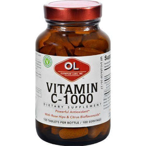 Olympian Labs Vitamin C  1000 mg  Plus Rose Hips and Citrus Bioflavanoids  100 Tablets