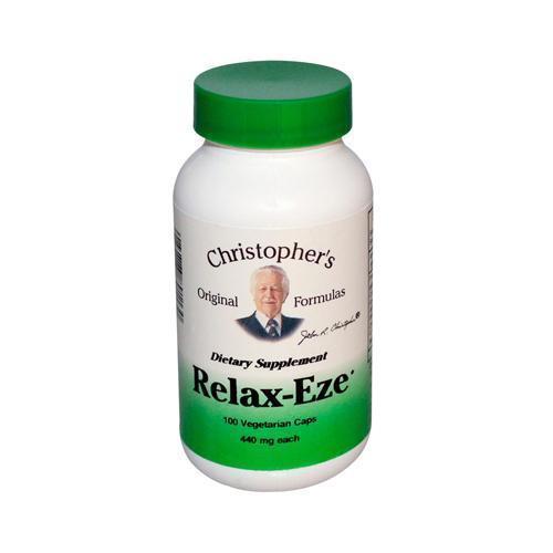 Dr. Christopher's Formulas Christopher's Original Formulas, Relax-Eze, 440 mg Each, (1x100 Vcaps)