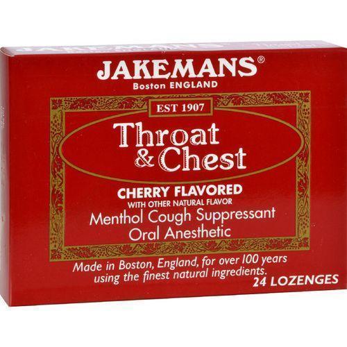 Jakemans Throat and Chest Lozenges  Cherry  Case of 24  24 Pack
