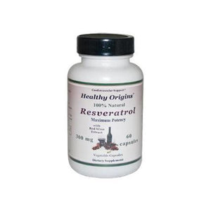 Healthy Origins Natural Resveratrol 300 mg (60 Veg Capsules)